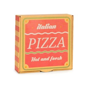 Ecotoys Drvena pizza s čičkom za rezanje od 27 elemenata - Slika 6