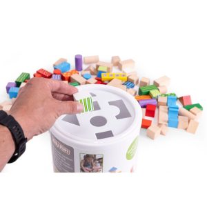 ECOTOYS DRVENE KOCKE U KUTIJI OD 100 DIJELOVA - Slika 6