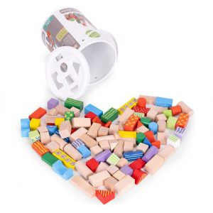 ECOTOYS DRVENE KOCKE U KUTIJI OD 100 DIJELOVA - Slika 8