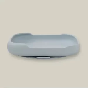 InterBaby silikonski tanjur s vakuumskom podlogom Blue Grey