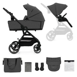 Kinderkraft dječja kolica Yoxi 2u1, Moonlight Grey - Slika 2