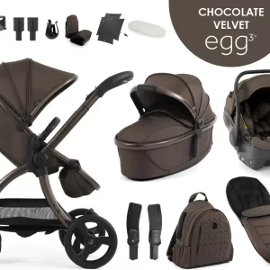 egg3® dječja kolica 12u1 - Chocolate Velvet