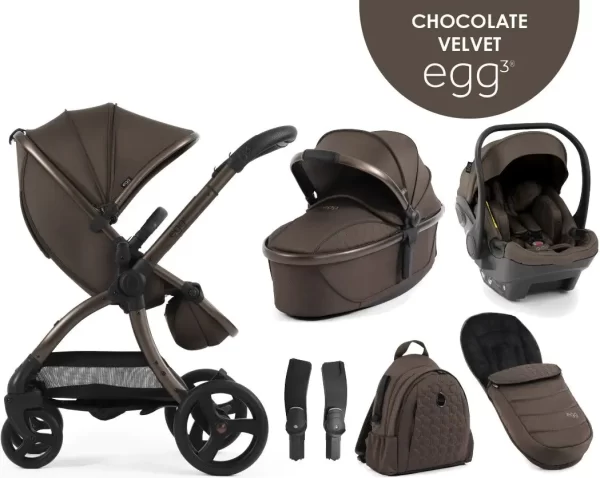 egg3® dječja kolica 6u1 - Chocolate Velvet