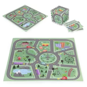 Ecotoys velika Eva pjenasta podloga za djecu City 90,5 x 90,5 cm