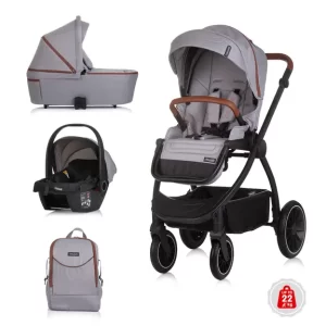 Chipolino dječja kolica 3u1 "Prestige" Cloud Grey