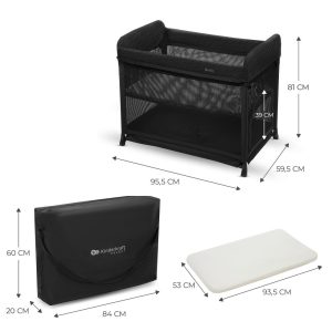 Kinderkraft Putni krevetić Moon Dream, Black - Slika 11